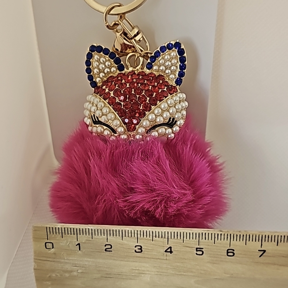 Fifi the Fox ๐ฆโจ Fox Rhinestone Bag Charm & Keychain - Picture 9 of 9
